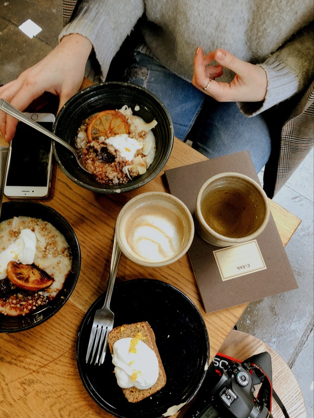 Coffee with breakfast, I love the way