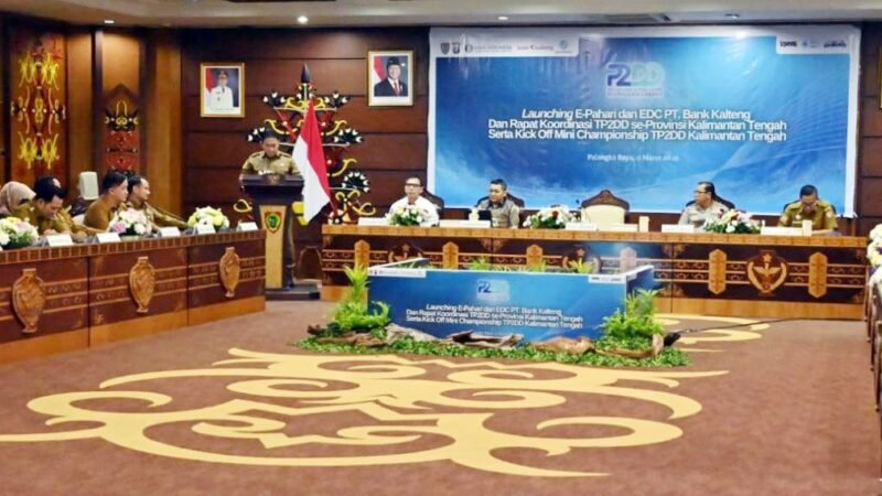 Wagub Launching E-Pahari dan EDC PT. Bank Kalteng dan Rakor TP2DD