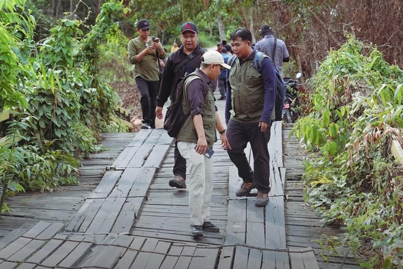 DPUPR Barito Utara Tinjau dan Rekayasa Lapangan Pembangunan Jembatan Sungai Patake I